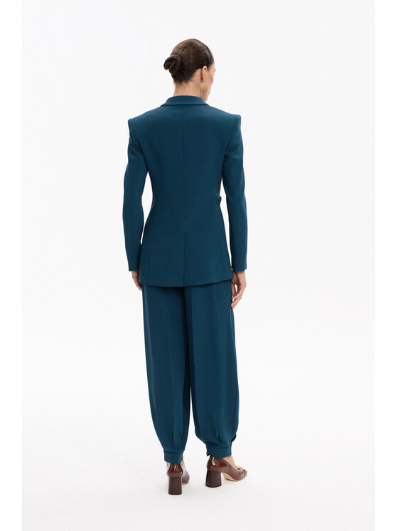 Deni Cler Milano Deni Cler Milano Spodnie materiałowe W-DC-5272-F5-F2-52-1 Zielony Loose Leg