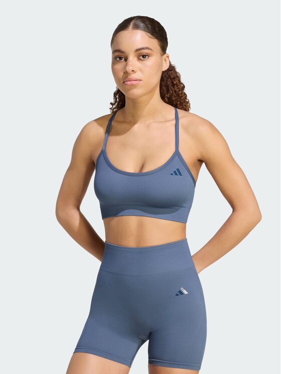 adidas adidas Biustonosz sportowy 155663 Niebieski jasny