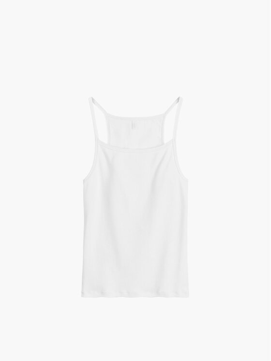 Atlantic Atlantic Top ribbed Biały Regular Fit