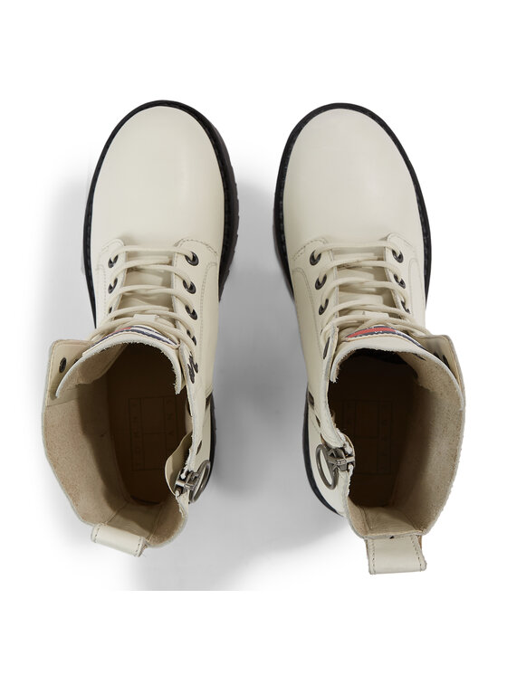 Tommy Jeans Tommy Jeans Botine Tjw Boot Zip Up EN0EN02305 Alb