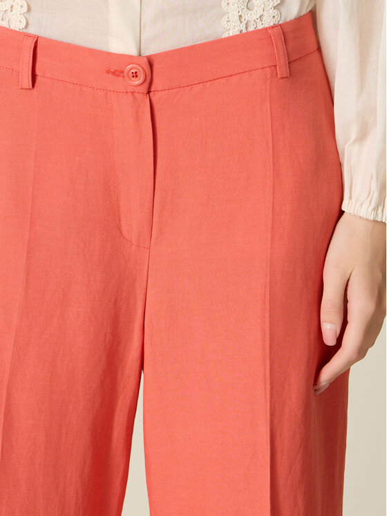 Oltre Oltre Pantaloni di tessuto P02BR109304N016 Arancione Cropp Fit