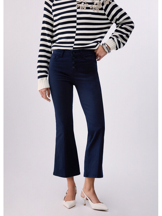 Liu Jo Damskie Spodnie materiałowe, rozmiar 24, Niebieskie jasny, WA6256T367A93924