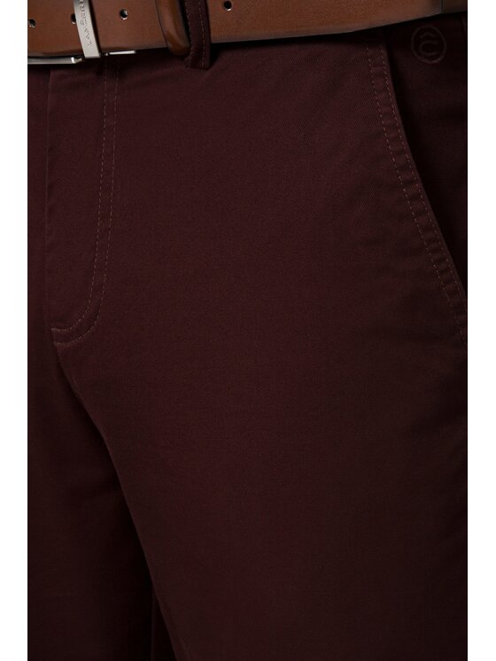Lancerto Lancerto Chinosy Nestor Brązowy Regular Fit