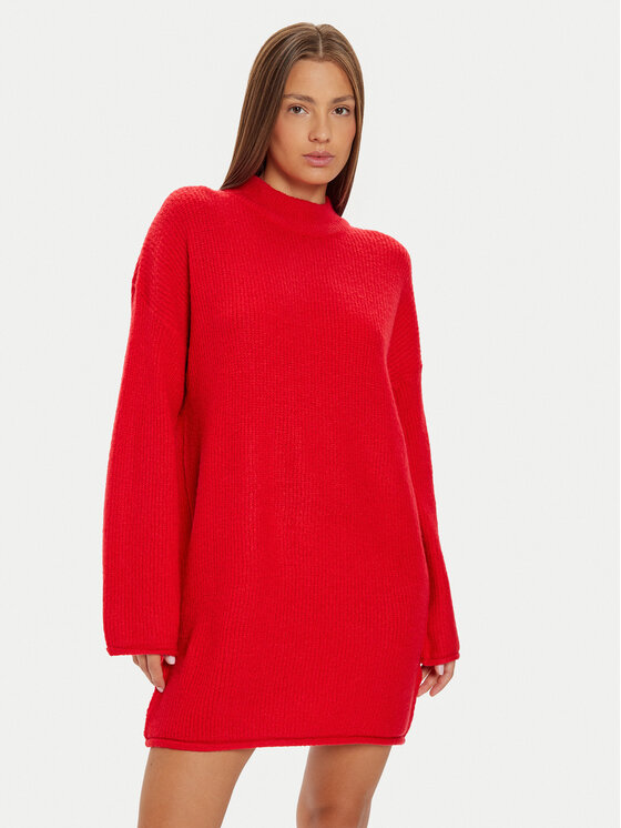 Brave Soul Brave Soul Rollkragenpullover LK-230EAGLESSB Rot Regular Fit
