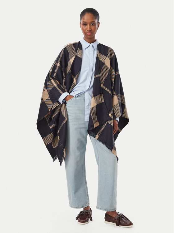 Barbour Barbour Pončas Isabelle Tartan Serape LSC0501TN54 Tamsiai mėlyna Relaxed Fit