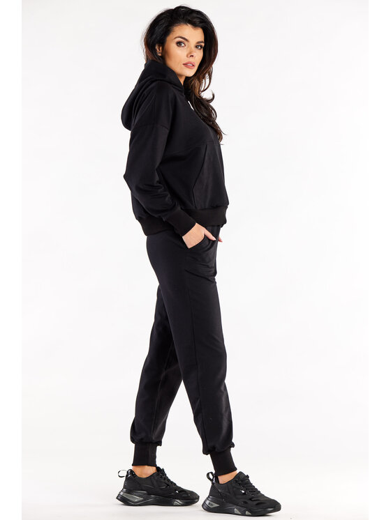 Infinite You Infinite You Mikina M318 Čierna Basic Fit