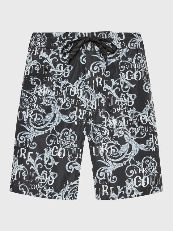 Versace Jeans Couture Športne kratke hlače 74GADD18 Črna Regular Fit