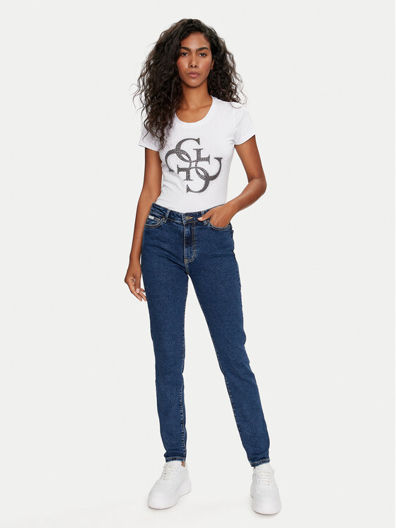 Guess Jeans Guess Jeans Blugi W4YA92 D5CB2 Bleumarin Skinny Fit