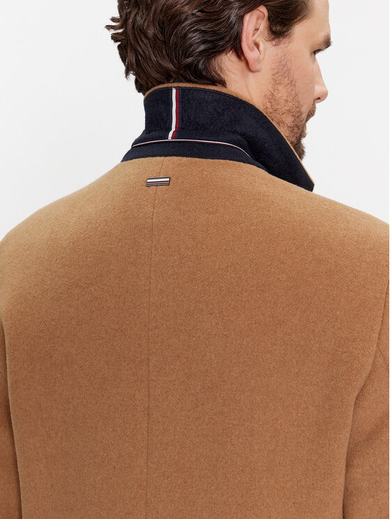 Tommy Hilfiger Tommy Hilfiger Vuneni kaput MW0MW32963 Smeđa Regular Fit