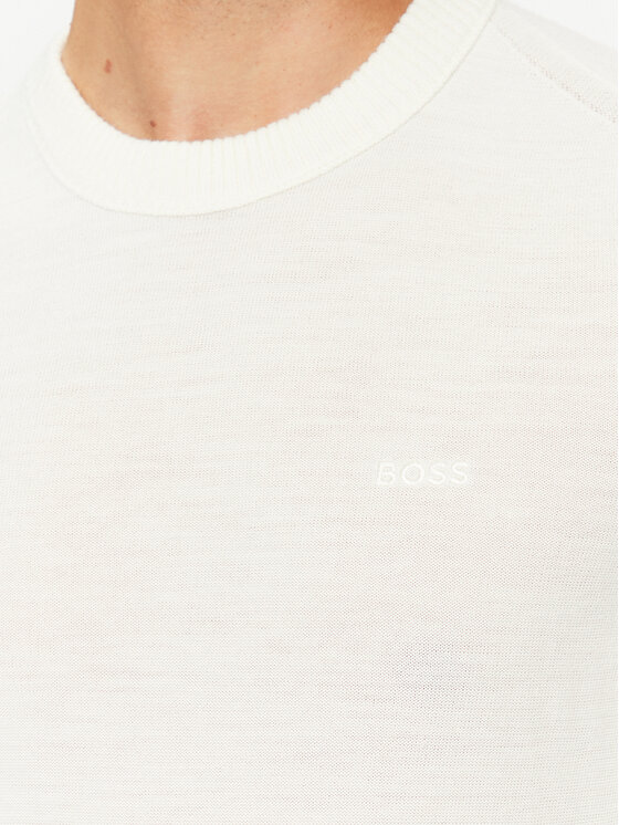 BOSS Boss Džemperis Avac_C 50501762 Écru Regular Fit
