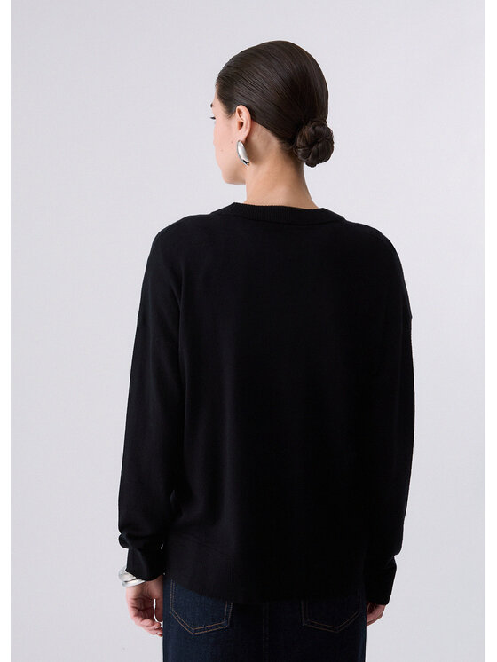 Liu Jo Liu Jo Sweter WF6418MA16R22222 Czarny Regular Fit