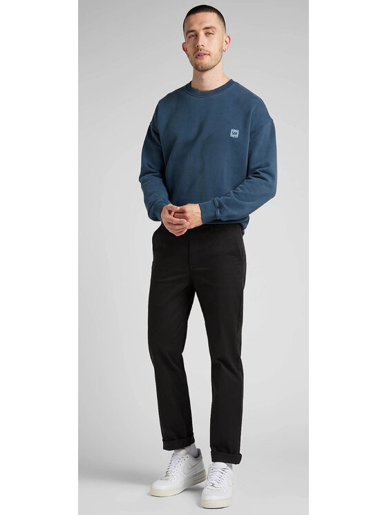 Lee Lee Chinosy Regular Chino Czarny Chino Fit