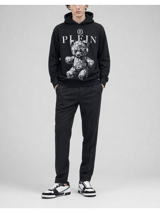 PHILIPP PLEIN PHILIPP PLEIN Mikina 31602 Černá Regular Fit