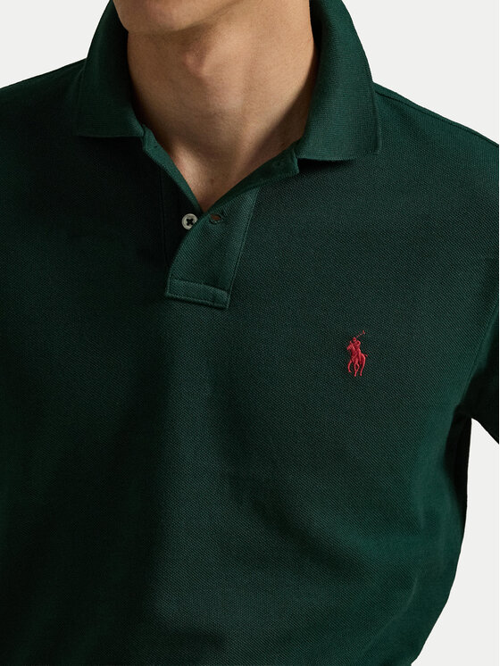 Polo Ralph Lauren Polo Ralph Lauren Тениска с яка и копчета Core Replen 710782592 Зелен Custom Slim Fit