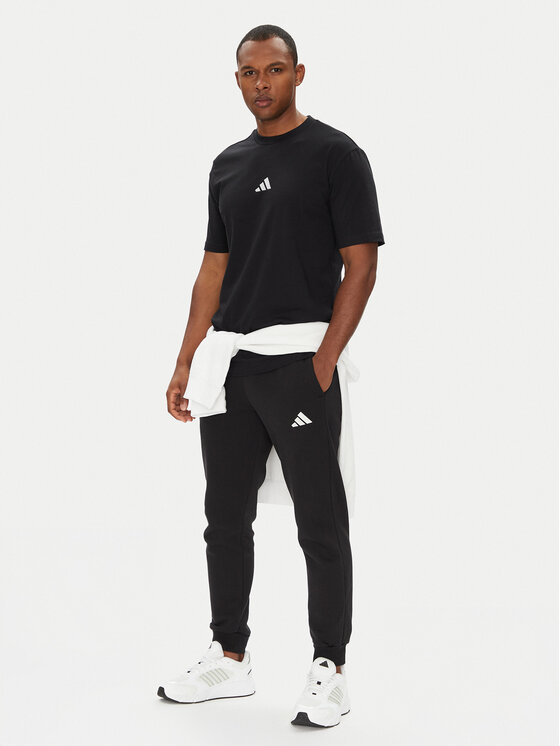 adidas adidas Marškinėliai Essentials Small Logo JE9024 Juoda Regular Fit
