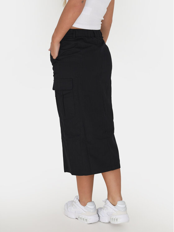 Brave Soul Brave Soul Midi suknja LSKW-272NANCYBL Crna Straight Fit