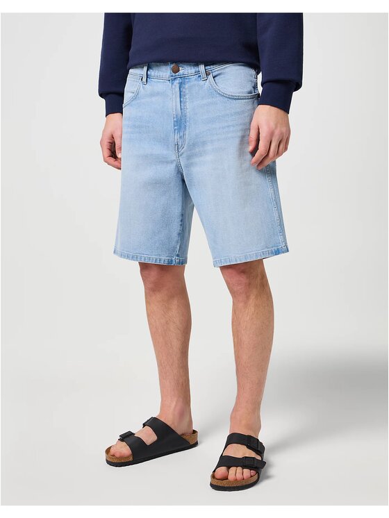Wrangler Wrangler Szorty jeansowe FRONTIER SHORT Niebieski Regular Fit