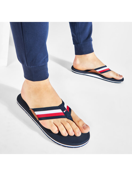 Tommy Hilfiger Tommy Hilfiger Infradito Corporate Hilfiger Beach Sandal FM0FM03380 Blu scuro