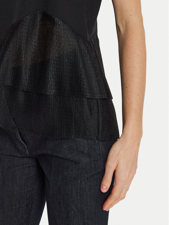 TWINSET TWINSET Marškinėliai 242TT2470 Juoda Regular Fit