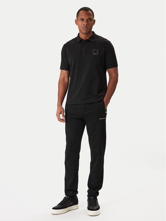 KARL LAGERFELD KARL LAGERFELD Tricou polo 745025 561235 Negru Regular Fit
