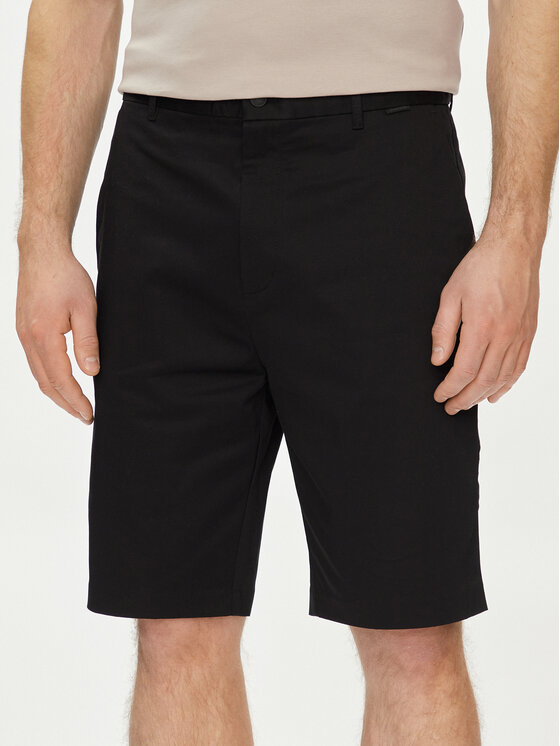Calvin Klein Calvin Klein Medžiaginiai šortai Sateen K10K112831 Juoda Regular Fit