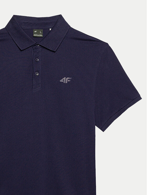 4F 4F Polo 4FWSS24TPTSM130 Granatowy Regular Fit