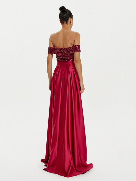 Rinascimento Rinascimento Abendkleid CFC0120520003 Dunkelrot Regular Fit
