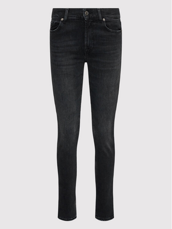 7 For All Mankind 7 For All Mankind Blugi Roxanne JSWXC320LB Negru Slim Fit