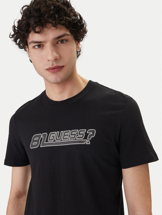 Guess Guess Marškinėliai Z6GI02 K2839 Juoda Regular Fit