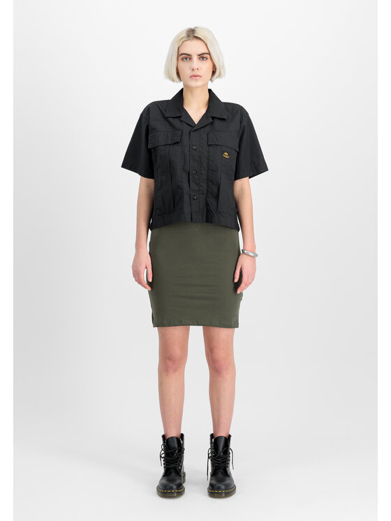 Alpha Industries Alpha Industries Koszula Short Sleeve Cargo Shirt Women Czarny Loose Fit