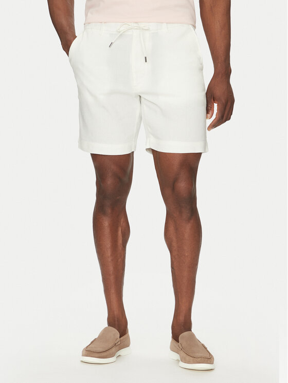 BOSS BOSS Šortky z materiálu C-Kane-Rds-Shorts 50538016 Bílá Regular Fit