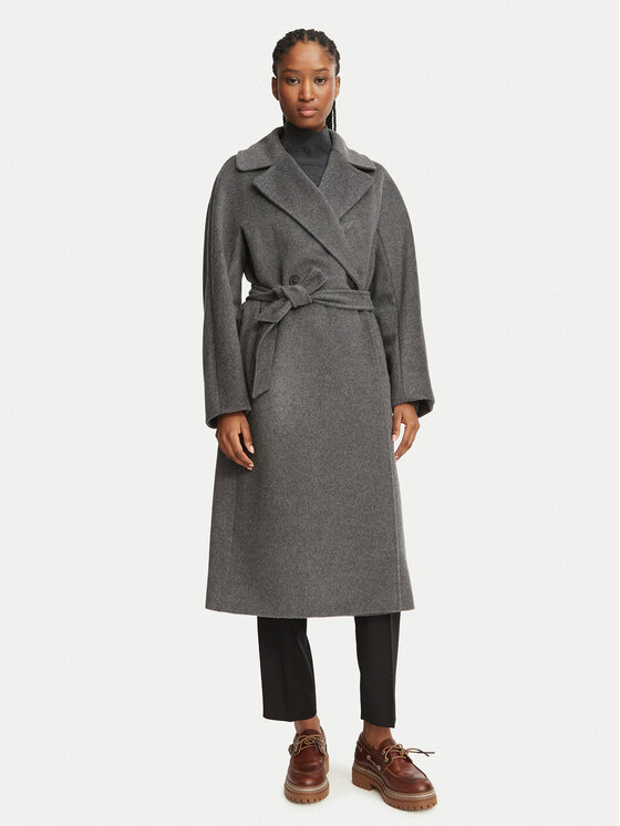 Weekend Max Mara Gyapjú kabát Resina 2625016102 Szürke Regular Fit