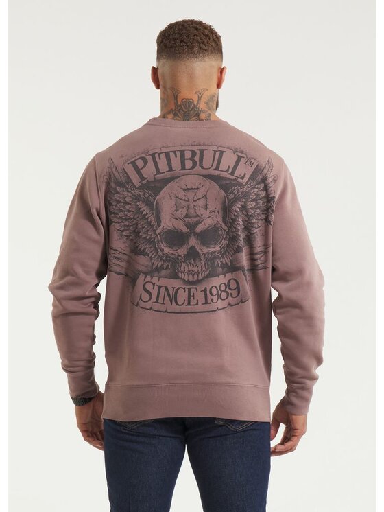 PITBULL PITBULL Bluza Bluza męska Washed BITE ME XL Bordowy Regular Fit