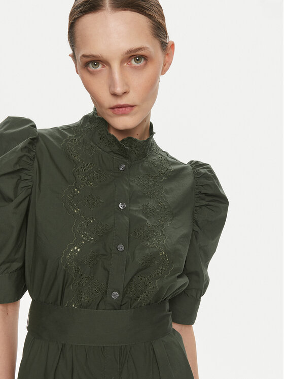 Gap Gap Košilové šaty 792564 Zelená Regular Fit