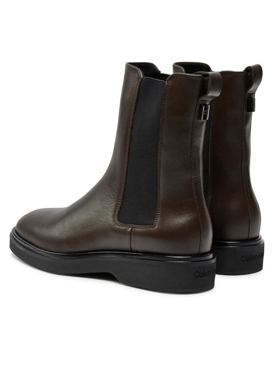 Calvin Klein Calvin Klein Kotníková obuv s elastickým prvkem HW0HW02180 Hnědá