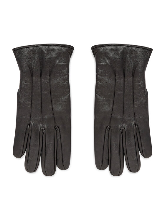 Jack&Jones Moške Rokavice Jacmontana Leather Gloves Noos 12125090 Črna