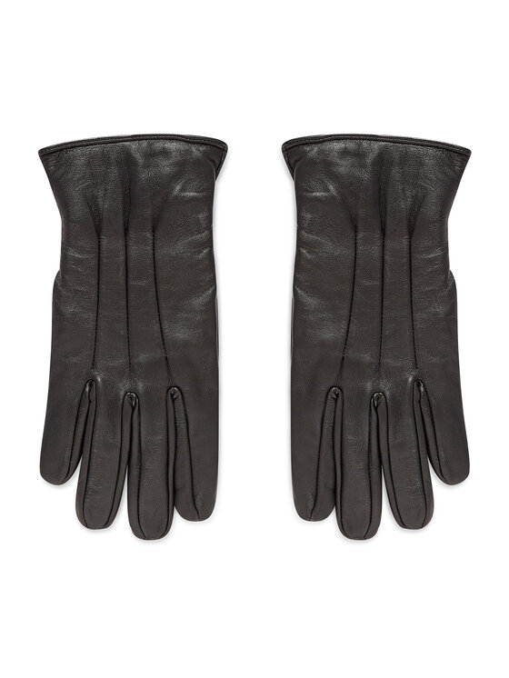 Jack&Jones Moške rokavice Jacmontana Leather Gloves Noos 12125090 Črna