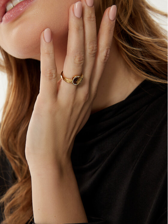 Guess Guess Prsteň JUBR05 042JW Zlatá