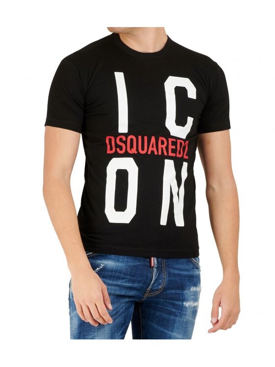 Dsquared2 Dsquared2 T-Shirt 79GC0021S23009 900 Czarny Regular Fit