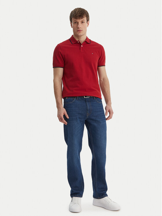 Tommy Hilfiger Tommy Hilfiger Polokošile Pique MW0MW42750 Červená Regular Fit