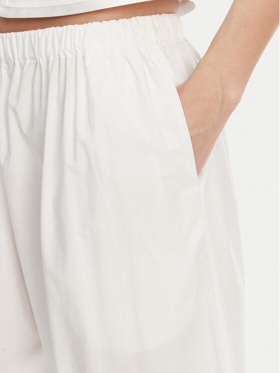 PINKO PINKO Medžiaginės kelnės 105210 A2LD Balta Relaxed Fit