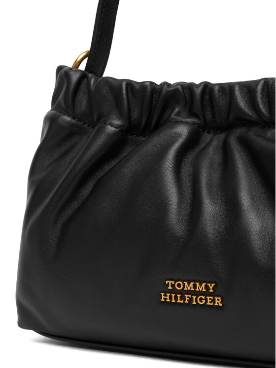 Tommy Hilfiger Tommy Hilfiger Geantă Soft Leather Mini Crossover AW0AW18306 Negru