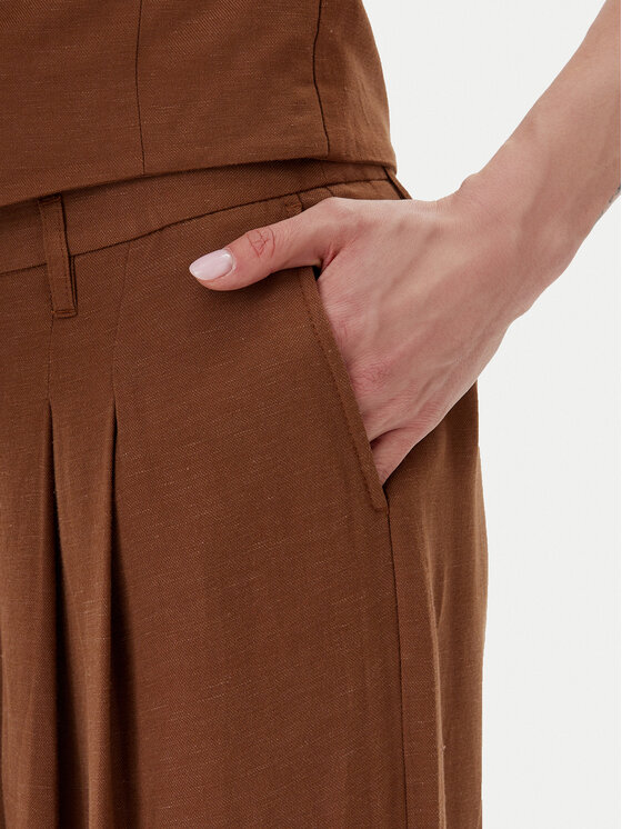 Herskind Herskind Hlače 5503840 Smeđa Regular Fit