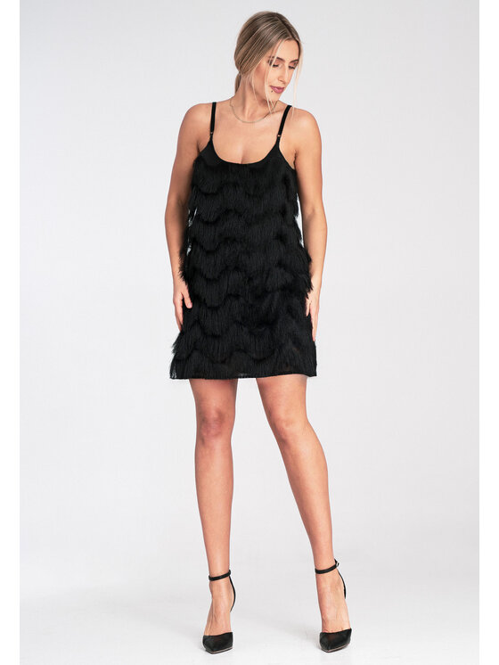 FIGL FIGL Sukienka koktajlowa M1107 Czarny Loose Fit