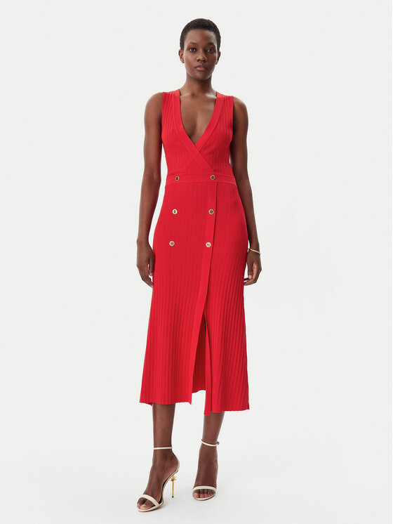 LOLA CASADEMUNT LOLA CASADEMUNT Džemper haljina LS2516003 Crvena Regular Fit