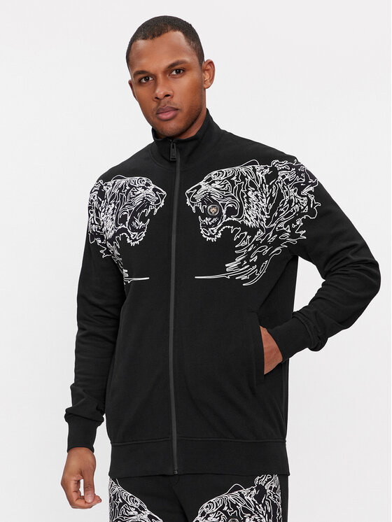 Plein Sport Mikina SADC MJB3201 SJO001N Čierna Regular Fit