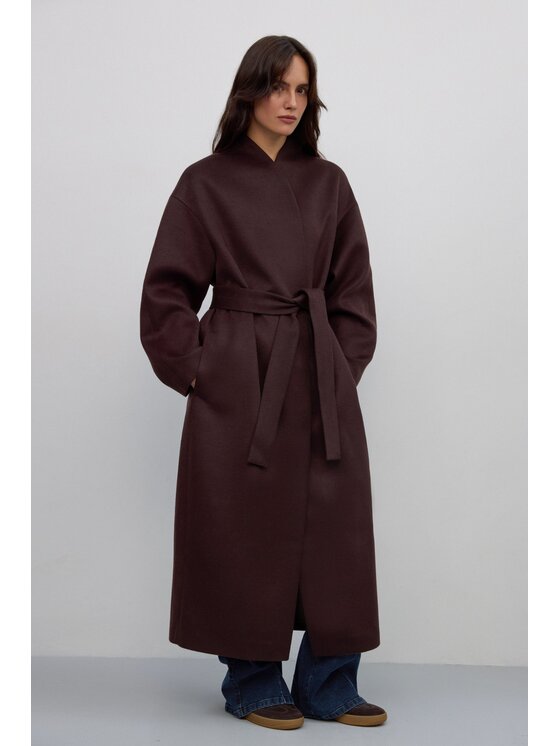 Estro Estro Παλτό ER00117932 Καφέ Loose Fit