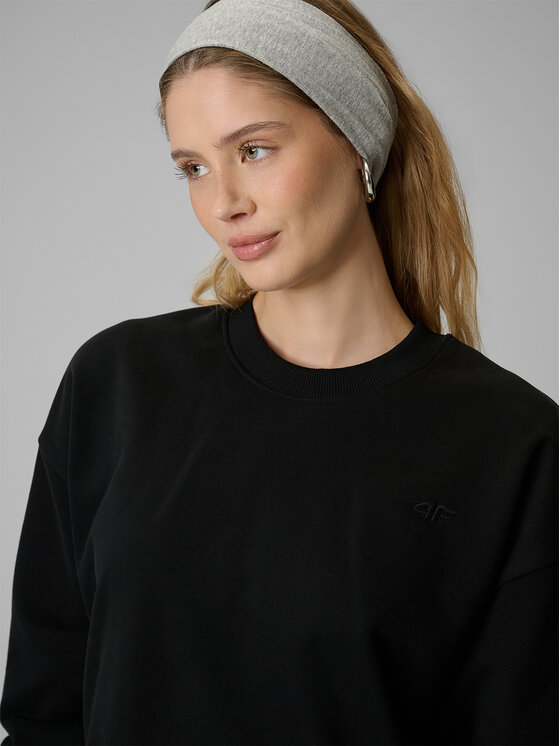 4F 4F Bluza BASIC+ Czarny Loose Fit