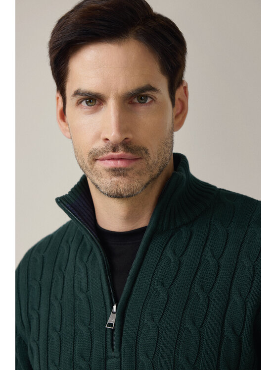 Lancerto Lancerto Sweter Cutter SW073225000040 Zielony Regular Fit