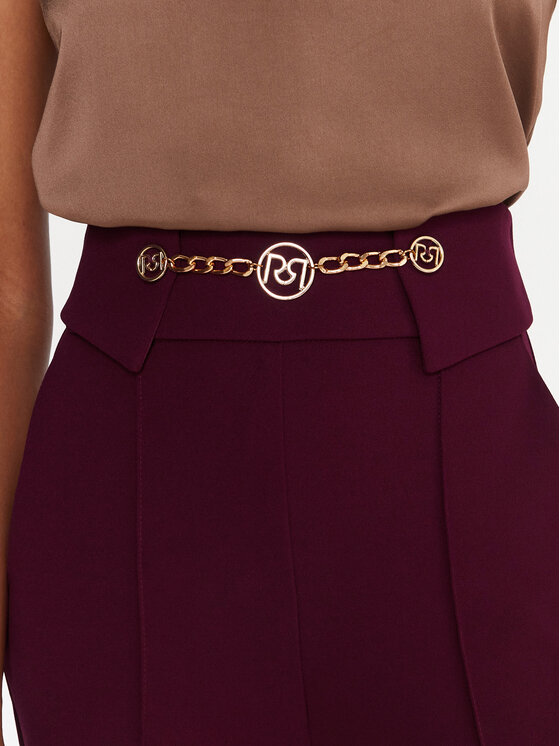 Rinascimento Rinascimento Hlače iz tkanine CFC0126219003 Bordo rdeča Regular Fit